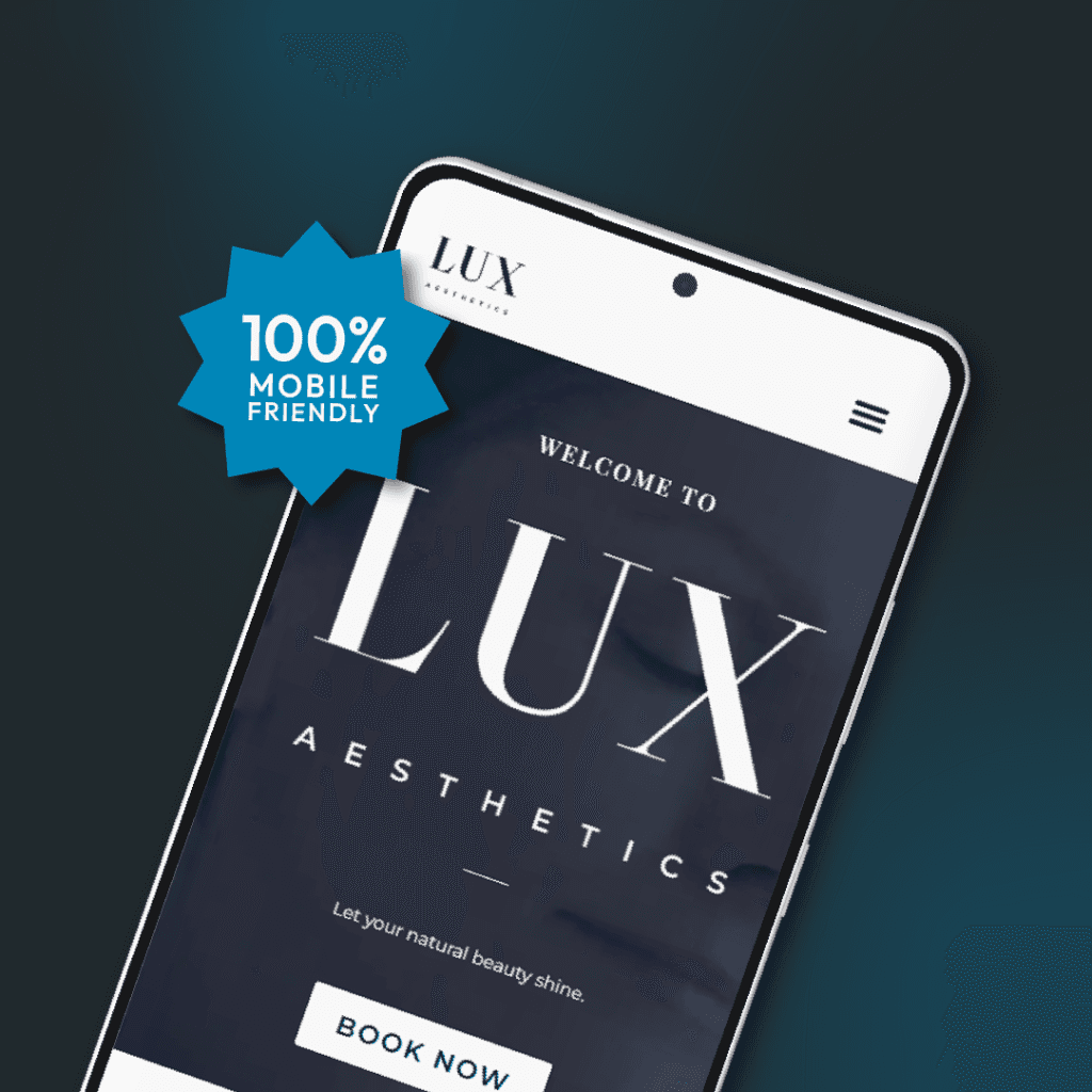 Mobile Responsive Website Design for Lux Aesthetics. Beauty Clinic Website design.